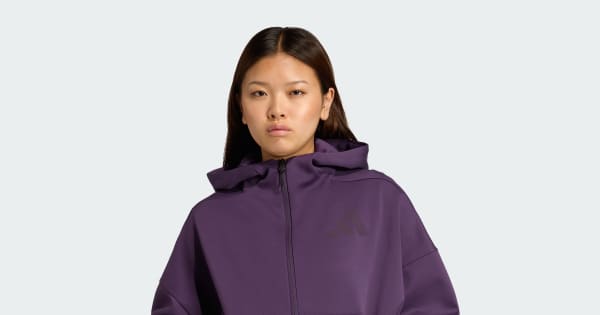 adidas Z.N.E. Full-Zip Hoodie - Purple | Free Shipping with