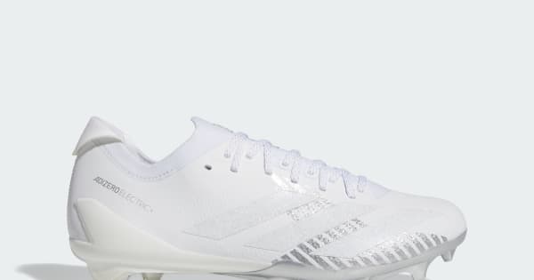 adidas Adizero Electric+ Football Cleats - White | Free Shipping
