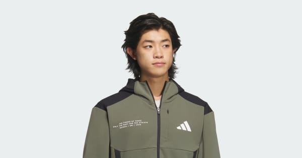 アディダス アディダスアダプテーション ダブルニット フード付き
