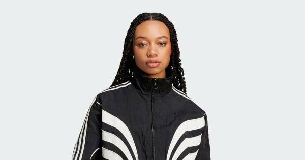 アディダス アトランタ カットライン ルーズナイロン トラックトップ