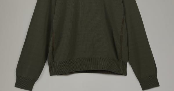 adidas Y-3 Classic Knit Crew Sweater - Green | Free Shipping with