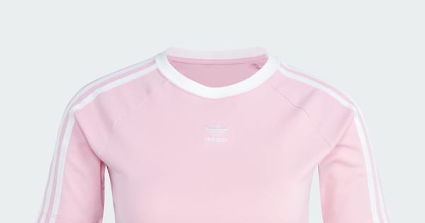 adidas Women's Lifestyle Adicolor 3-Stripes Baby Tee - Pink