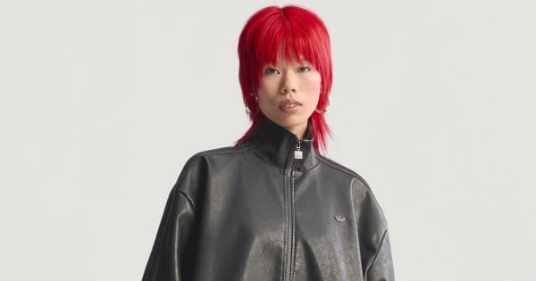 adidas Pleather Firebird Oversized Track jacket - Black