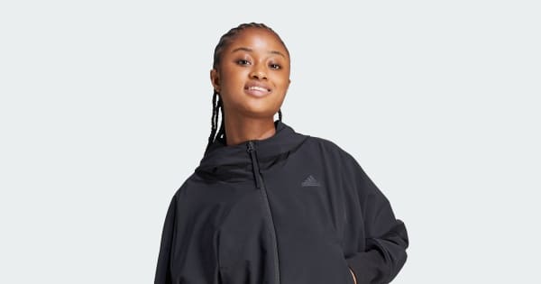 adidas Z.N.E. Woven Full-Zip Hoodie - Black | Free Shipping