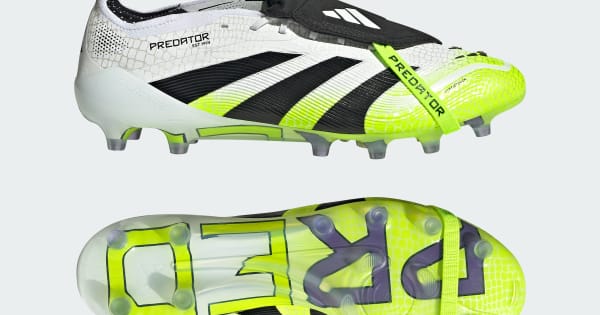 Chuteira Predator Elite Fold-Over Tongue Grama Artificial - Branco