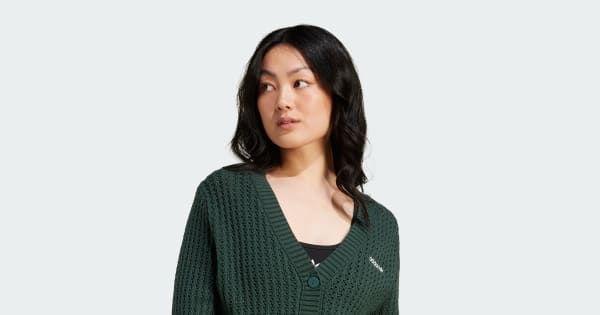 アディダス ニットカーディガン - グリーン | アディダス ジャパン