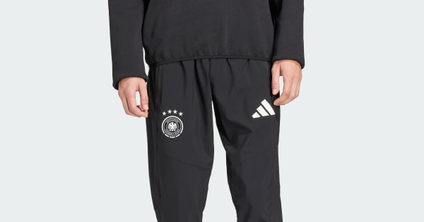 adidas Germany Tiro Travel Pants - Black | Free Shipping with