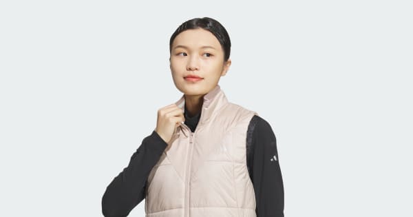 アディダス 【ゴルフ】WIND. RDY 撥水 中わた ロングベスト - ブラウン