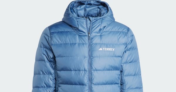 adidas Terrex Multi Light Down Kapüşonlu Mont - Mavi | adidas Türkiye
