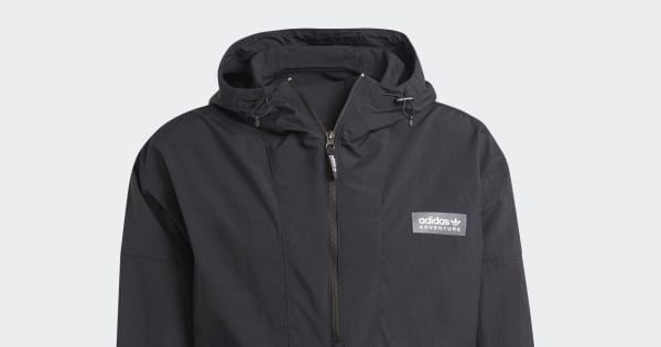 adidas Adventure Premium Windbreaker - Black | Free Shipping with