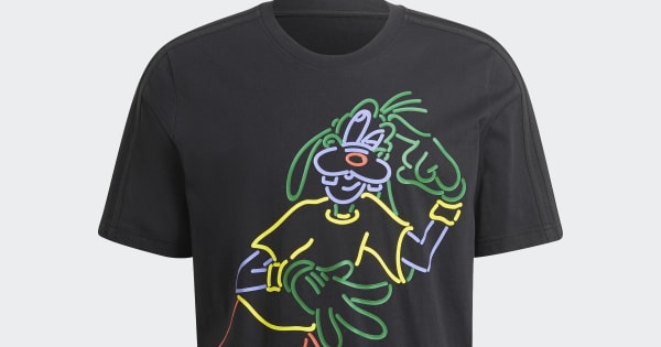 adidas Disney Mickey and Friends Goofy Tee - Black | Free Shipping