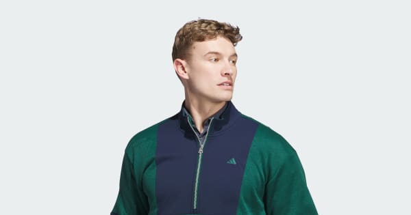 adidas Go-to Dwr Hybrid Half Zip Pullover - Green | Free Shipping