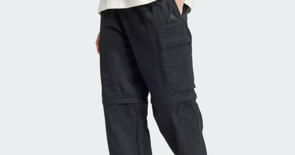 adidas City Escape Premium Zip-Off Cargo Pants - Black | Free