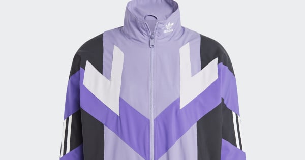 ジャケット・アウター adidas REKIVE WOVEN TRACK JACKET adidas Men's Lifestyle Rekive Woven Track Jacket - Purple