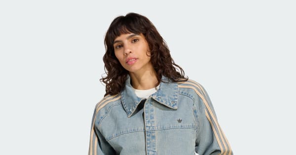 adidas　デニムジャケット adidas WMNS Adilenium Season 3 2-In-1 Denim Jacket Light Denim
