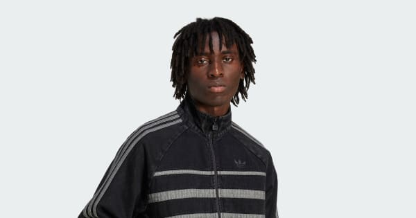 adidas アディカラー ファースト ブラックデニム トラックトップ
