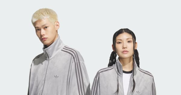 アディダス FB TT ベロア トラックトップ（ジャージ） - グレー