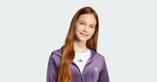 アディダス ベロア ジップ パーカー - パープル | アディダス ジャパン