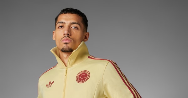 adidas Men's Soccer Colombia Beckenbauer Track Top - Yellow | Free