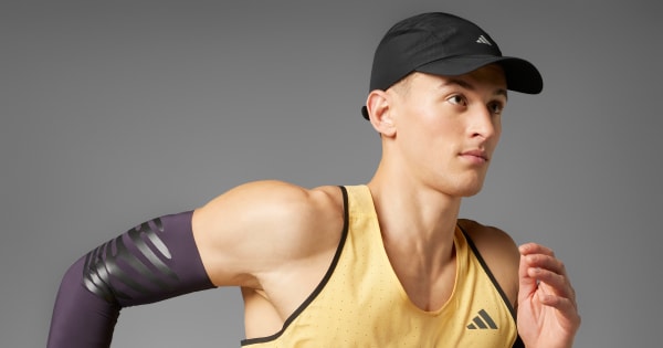 アディダス アディゼロ ランニング シングレット - イエロー