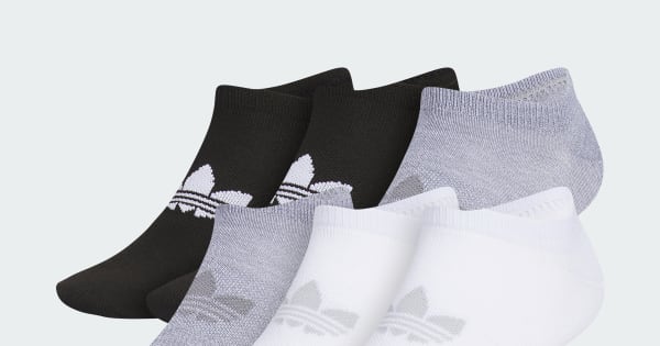adidas Originals Superlite 6-Pack No-Show Socks - Black | Free