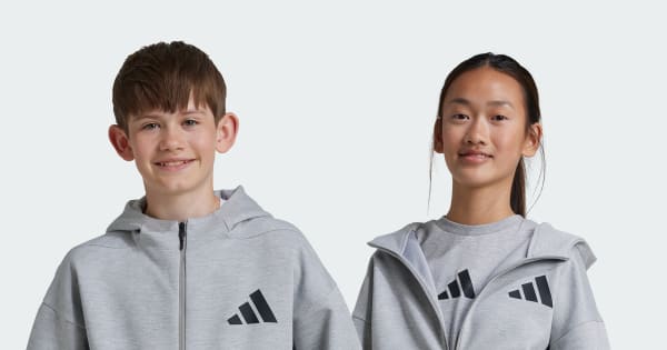 ぬえ adidas Men's Z.N.E. Full-Zip Hooded Track Jacket - Grey