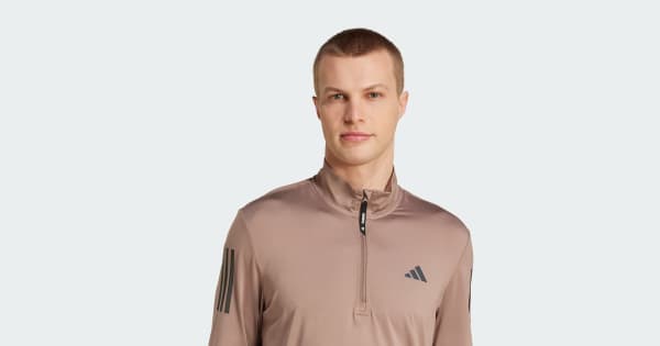 adidas Own The Run Half-Zip - Brown | Free Shipping with adiClub