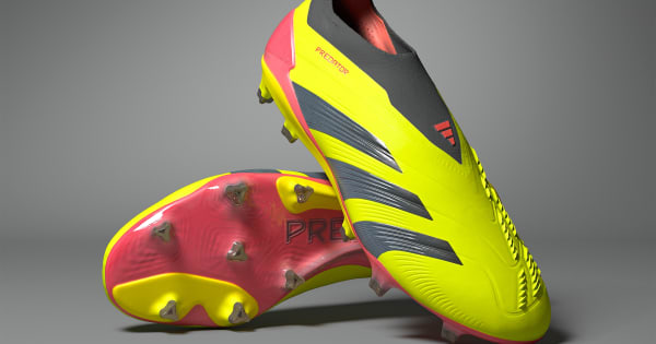 Chuteira Predator Elite Campo Sem Cadarços - Amarelo adidas