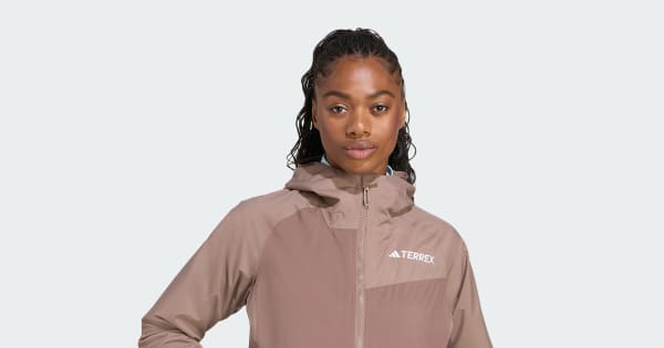 adidas Terrex Multi 2L RAIN.RDY Jacket - Brown | Free Shipping