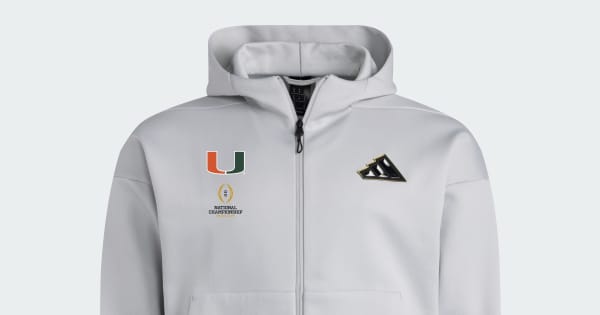 adidas Miami Hurricanes Mens ZNE Hoody - Grey | Free Shipping with