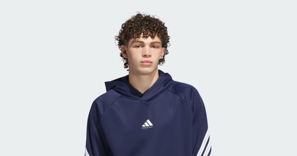 Adidas Basketball Crazy Warm Fleece Hoodie - Blue | Free Shipping