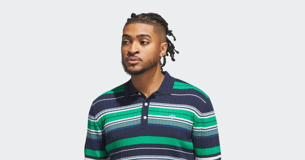 adidas Originals Knit Polo - Blue | Free Shipping with adiClub
