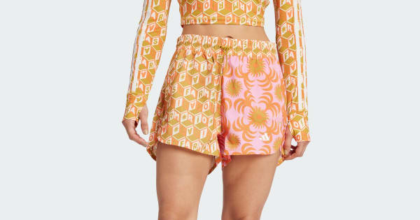 adidas x FARM Rio Pacer Shorts - Pink | Free Shipping with adiClub