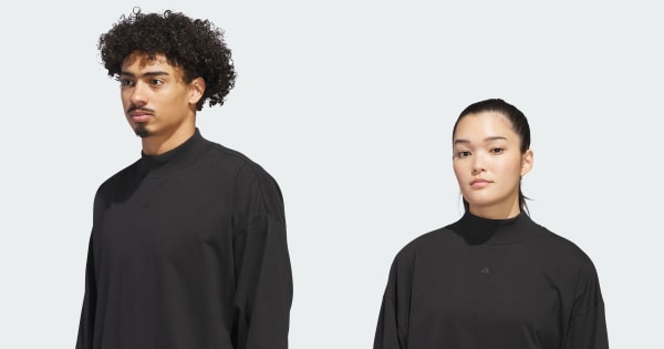 Camiseta Manga Longa Basquete (Unissex) - Preto adidas | adidas Brasil