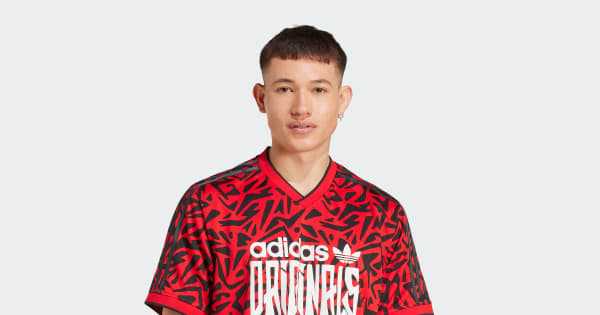 アディダス 総柄プリントジャージー - レッド | アディダス ジャパン