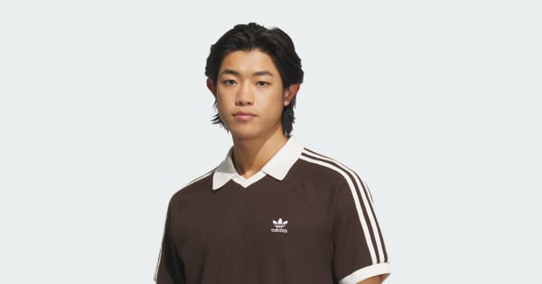 adidas Waffle Short Sleeve Polo Shirt - Brown | adidas Finland