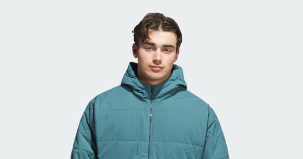 adidas Beyond Twistweave Half-Zip Filled Loose Jacket - Green