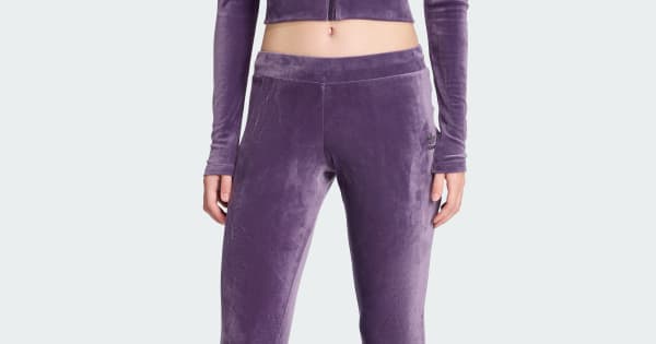 adidas Essentials Velvet Flared Legging - Purple | Free Shipping