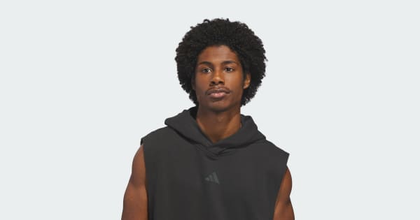 adidas Power Workout Sleeveless hoodie - Black | Free Shipping