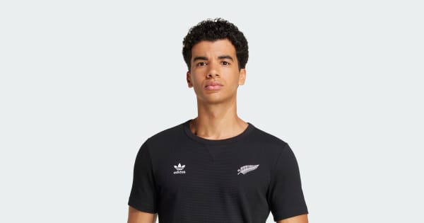 アディダス オールブラックス エッセンシャルズ ワッフルTシャツ