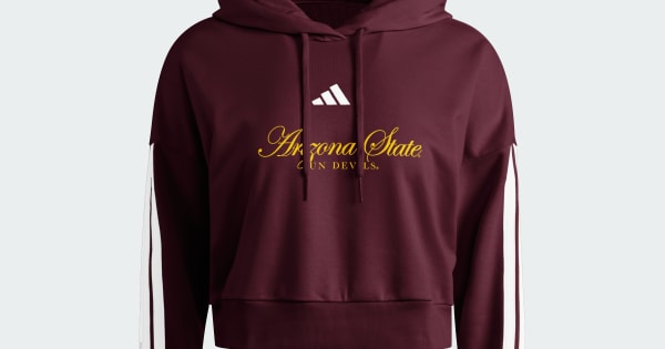 adidas ASU Essentials 3-Stripes French Terry Cropped Hoodie