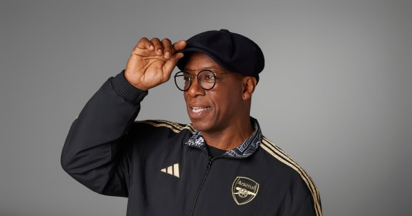 adidas Arsenal Ian Wright Anthem Jacket - Black | Free Shipping