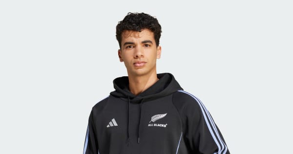 adidas All Blacks Rugby Hooded Sweatshirt Black adidas Australia