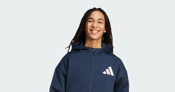adidas Z.N.E. Full-Zip Kapüşonlu Üst - Mavi | adidas Türkiye