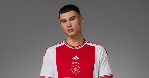 adidas Men's Soccer Ajax Amsterdam 23/24 Home Jersey - White