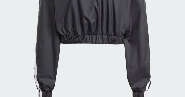 adidas Future Icons 3-Stripes Woven 1/4 Zip Jacket - Black | Free