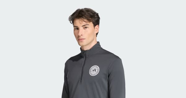 adidas Power Graphic Quarter-Zip Top - Grey | adidas India