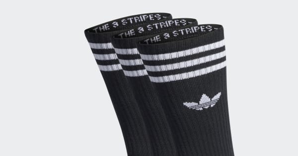 アディダス ソリッドクルーソックス 3足組 - ブラック | アディダス