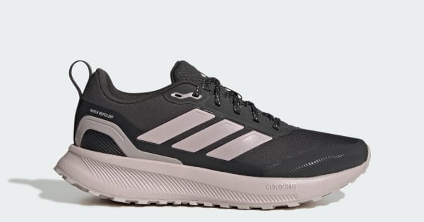 Adidas Runfalcon 5 TR en gris – detalle del upper repelente y diseño trail