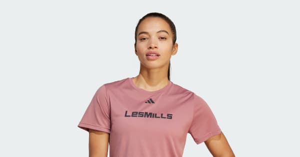 アディダス Les Mills グラフィック 半袖Tシャツ - ピンク